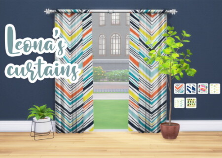 Leona loves colorful curtains at Celinaccsims