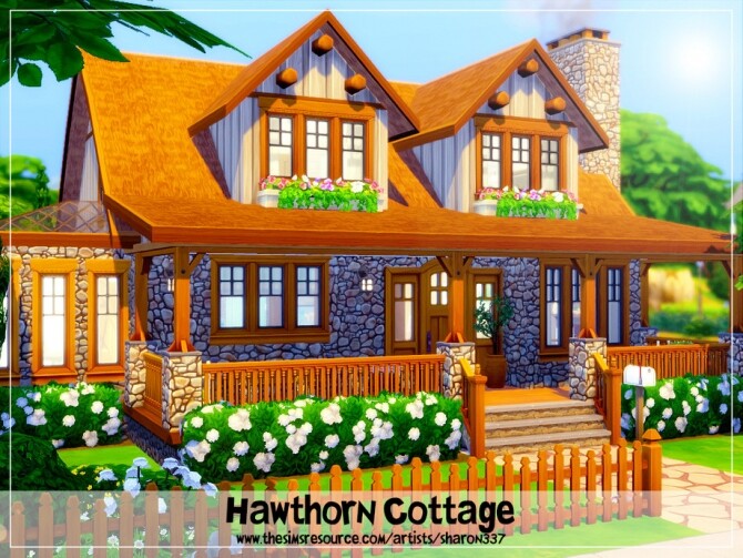 Sims 4 Hawthorn Cottage Nocc by sharon337 at TSR