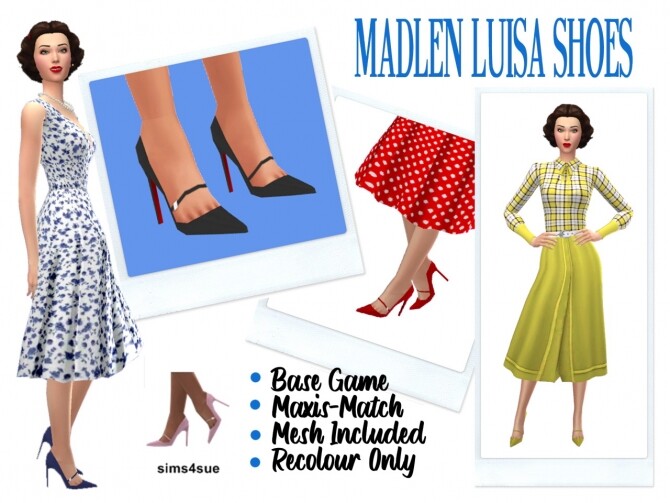 Sims 4 MADLEN’S LUISA SHOES at Sims4Sue