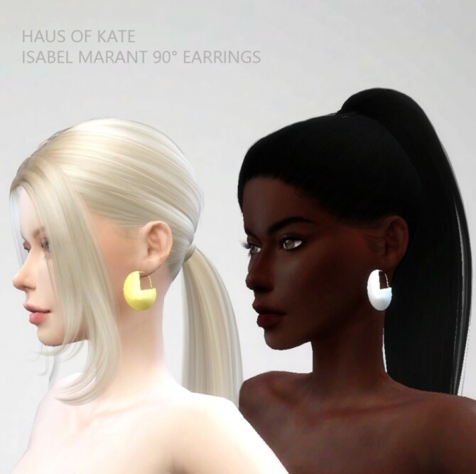 Sims 4 90° Earrings at Haus of Kate
