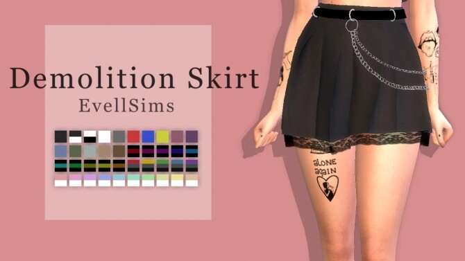 Sims 4 Demolition Skirt at EvellSims