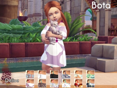 Bota dress for little girls by Delise at Sims Artists