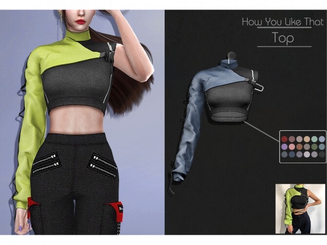 Sims 4 LMCS How You Like That Top by Lisaminicatsims at TSR