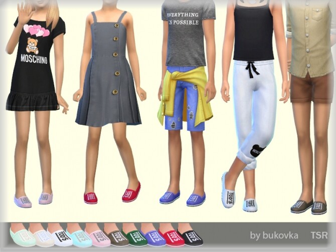 Sims 4 Shoes for kids by bukovka at TSR