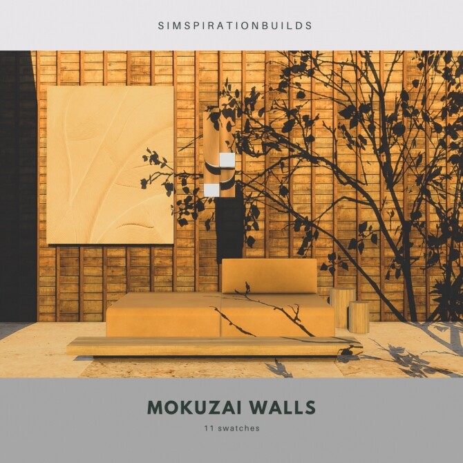 Sims 4 Mokuzai walls at Simspiration Builds