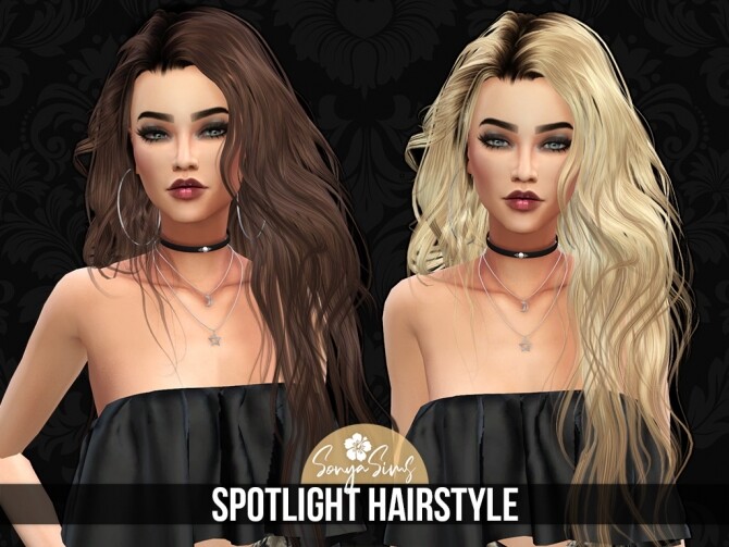Sims 4 SPOTLIGHT & MARIELLE hairs at Sonya Sims