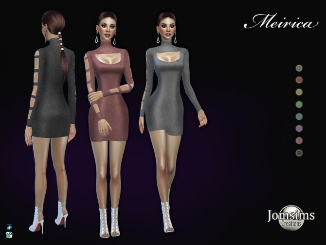 Sims 4 Meirica dress by jomsims at TSR