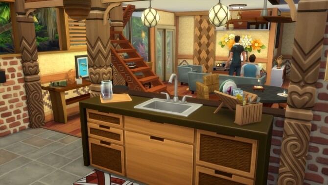 Sims 4 Bamboo house by Falco at L’UniverSims
