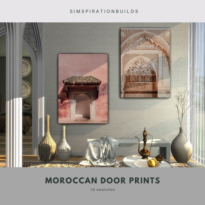 Sims 4 Moroccan door prints at Simspiration Builds