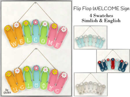Flip Flop WELCOME Sign at Simthing New