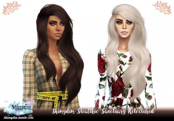 Sims 4 Stealthic Sanctuary Hair Retexture Naturals + Unnaturals at Shimydim Sims