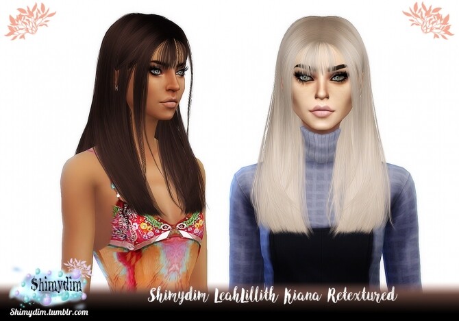 Sims 4 LeahLillith Kiana Hair Retexture Naturals + Unnaturals at Shimydim Sims
