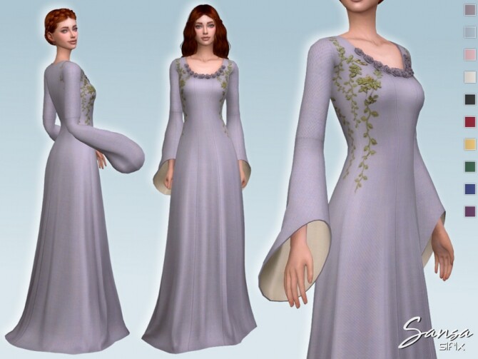 Sims 4 Sansa Dress II by Sifix at TSR