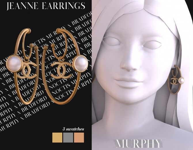 Sims 4 Jeanne Earrings by Silence Bradford at MURPHY