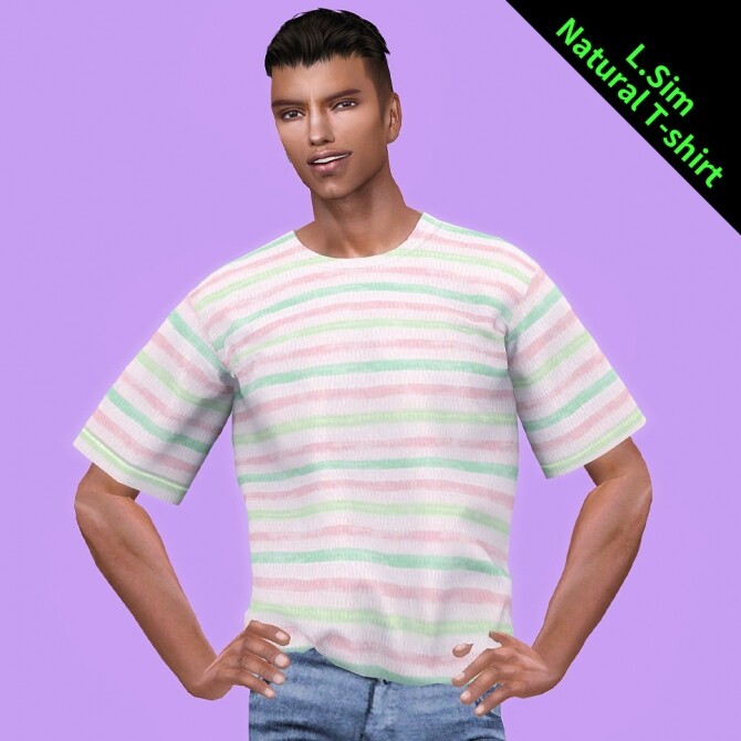 Sims 4 Natural T shirt M at L.Sim