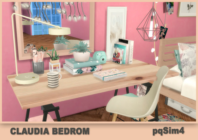 Sims 4 Claudia Bedroom at pqSims4