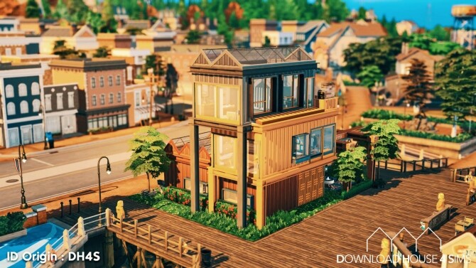 Sims 4 Dock Container Eco House at DH4S