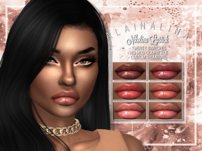 Sims 4 Nikolina Lipstick at AlainaLina