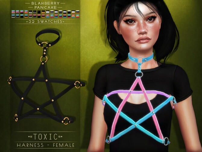 Sims 4 Toxic harness at Blahberry Pancake