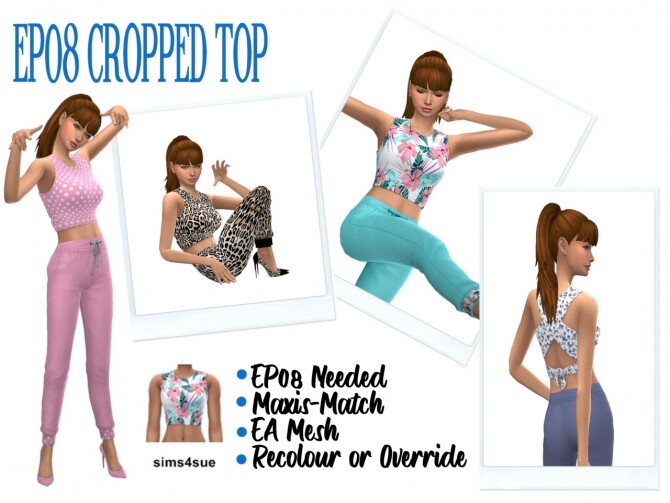 Sims 4 EP08 CROPPED TOP at Sims4Sue