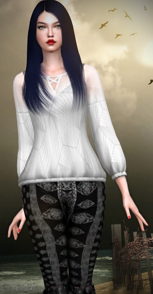 Sims 4 Boho blouse at Jenni Sims