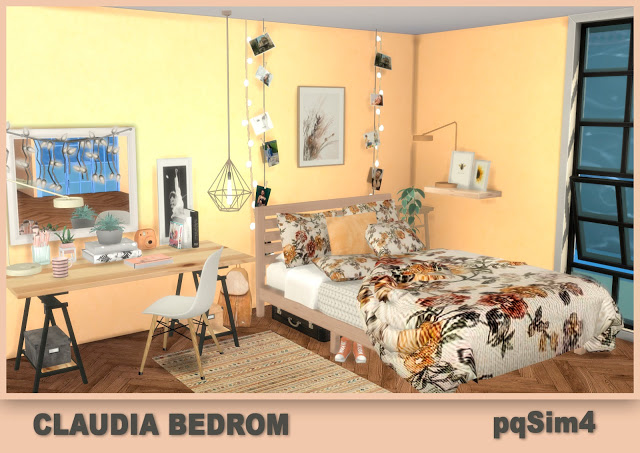 Sims 4 Claudia Bedroom at pqSims4