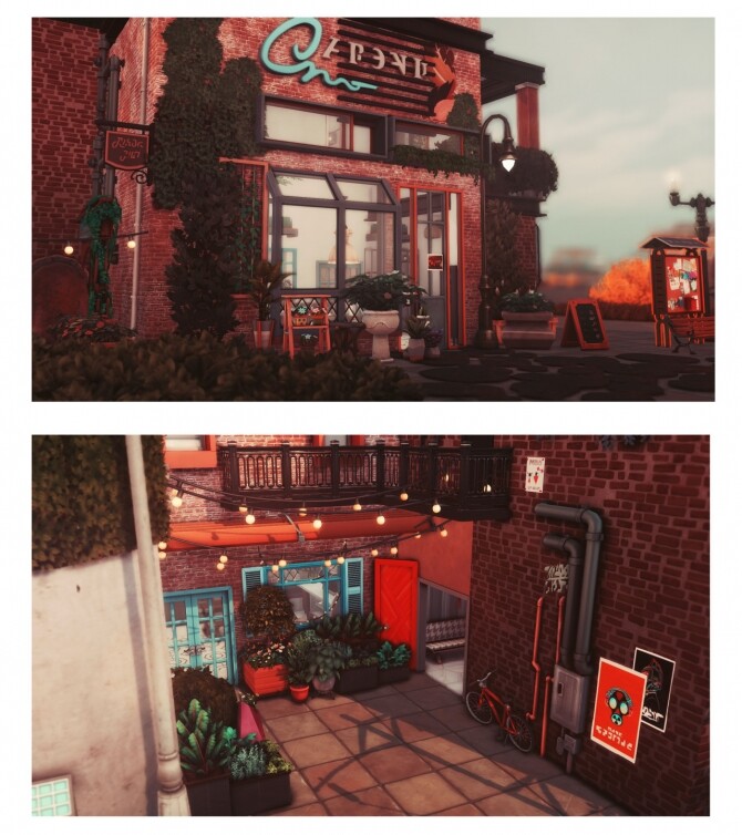 Sims 4 Evergreen Harbor Cafe&Bar at Wiz Creations