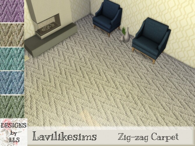 Sims 4 Zig Zag Carpet by lavilikesims at TSR
