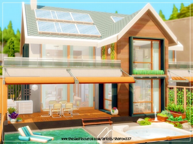 Sims 4 Eco Family Home by sharon337 at TSR