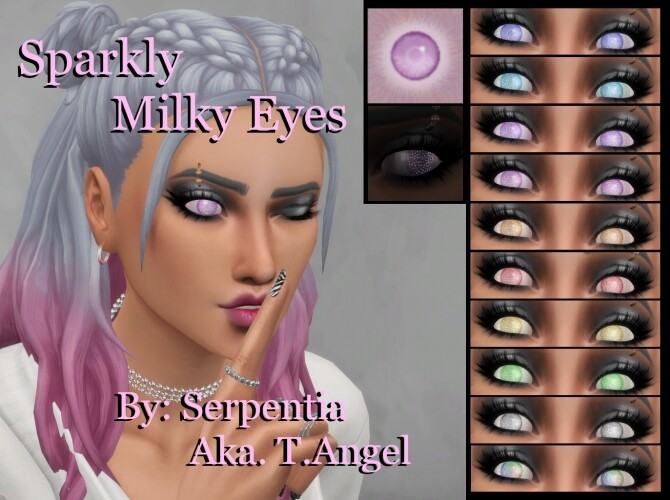 Sims 4 Sparkly Milky Eyes by Serpentia at Mod The Sims