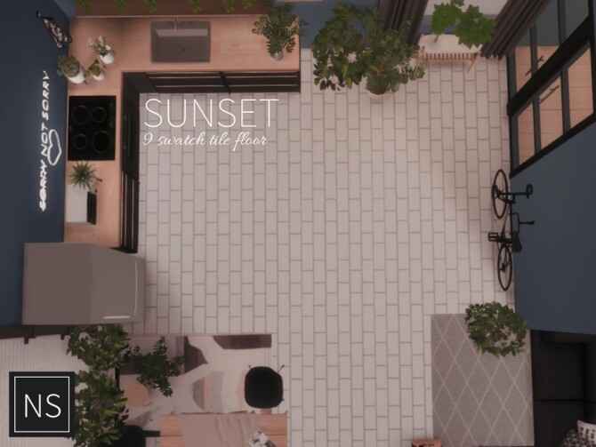 Sims 4 Sunset Floor by Networksims at TSR
