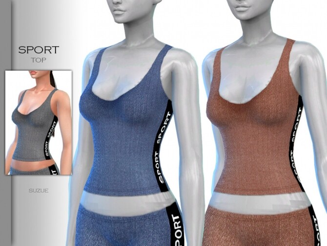 Sims 4 Sport Top by Suzue at TSR