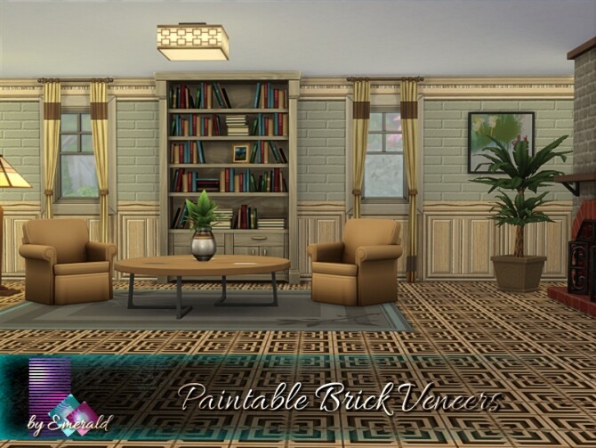Sims 4 Paintable Brick Veneers by emerald at TSR