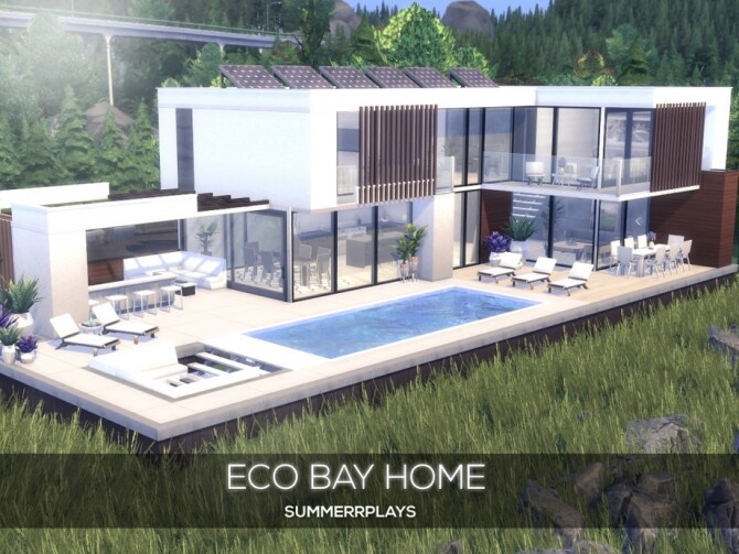 Sims 4 Eco Bay Home by Summerr Plays at TSR