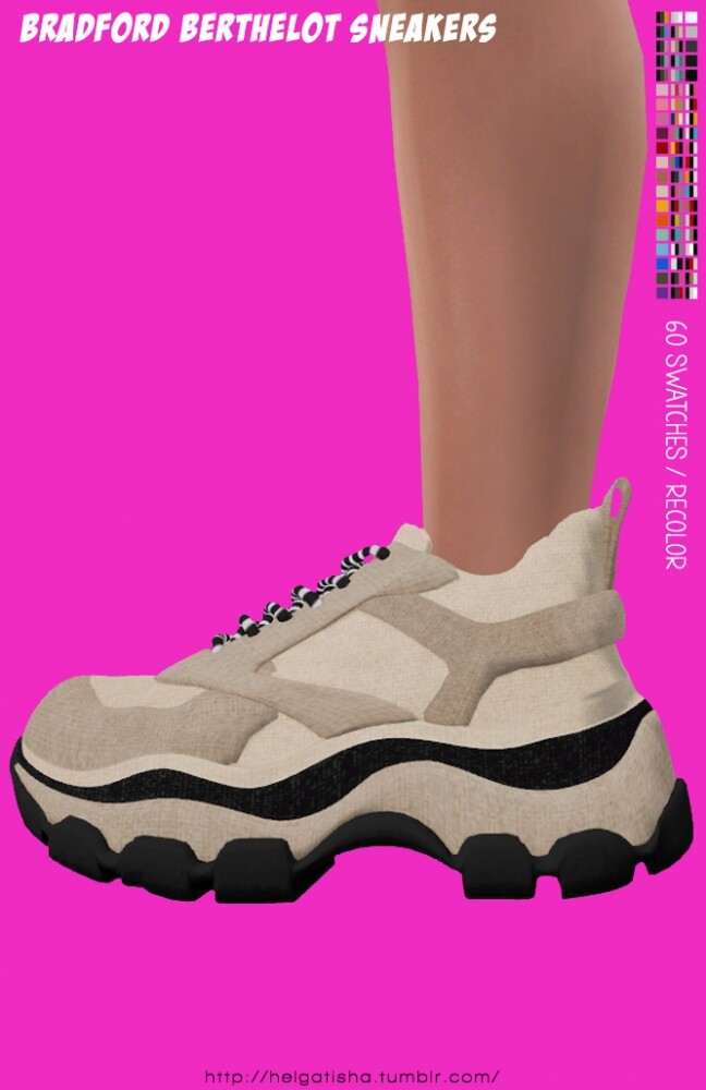 Sims 4 BRADFORD Berthelot Sneakers Recolors at Helga Tisha