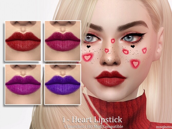Sims 4 i Heart Lipstick at MSQ Sims