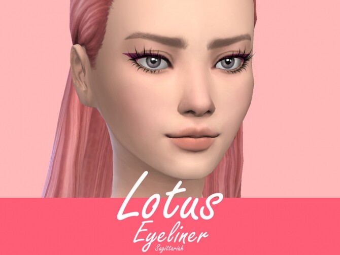 Sims 4 Lotus Eyeliner by Sagittariah at TSR