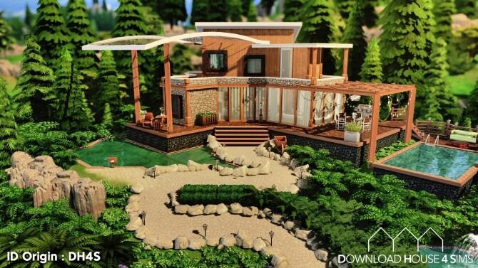 Sims 4 Family Mountain Lodge at DH4S