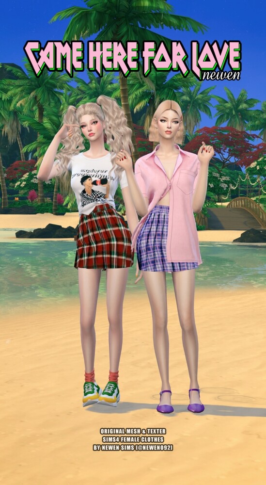 Sims 4 Skirts and shirts at NEWEN