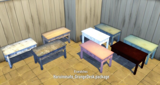 Sims 4 Grunge Desk & Chair at Haruinosato’s CC