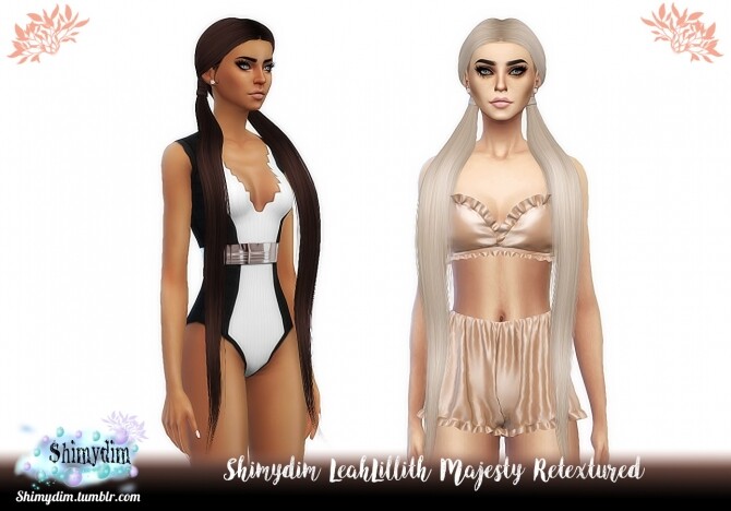 Sims 4 LeahLillith Majesty Hair Retexture Naturals + Unnaturals at Shimydim Sims