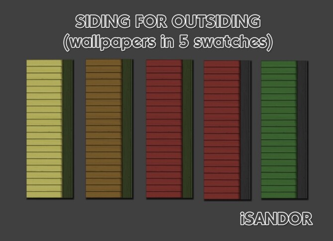 Sims 4 Siding for outsiding wallpapers by iSandor at Mod The Sims