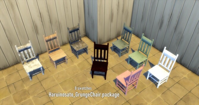 Sims 4 Grunge Desk & Chair at Haruinosato’s CC