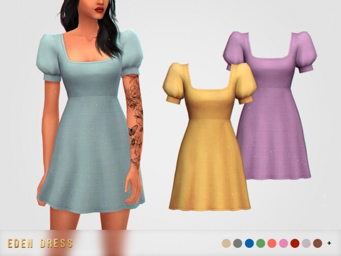 Sims 4 Eden Dress by pixelette at TSR