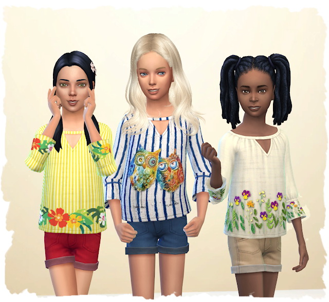 Sims 4 Child eco top by Chalipo at All 4 Sims