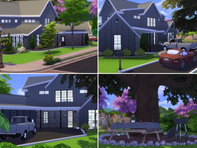 Sims 4 Industrial Farmhouse 2 by ALGbuilds at TSR