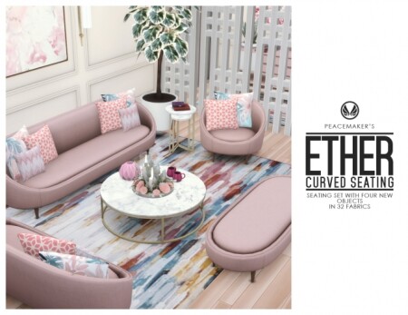 Ether Curved Seating Four New Options at Simsational Designs