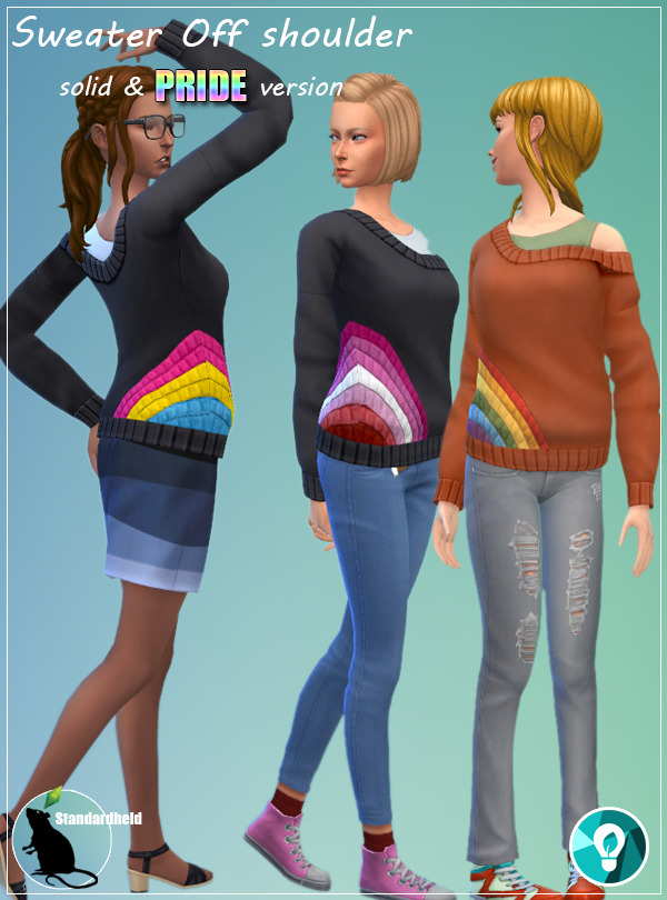 Sims 4 EP09 Sweater Off shoulder at Standardheld