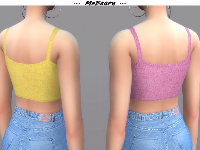 Sims 4 Cropped Sweater Tank Top by MsBeary at TSR