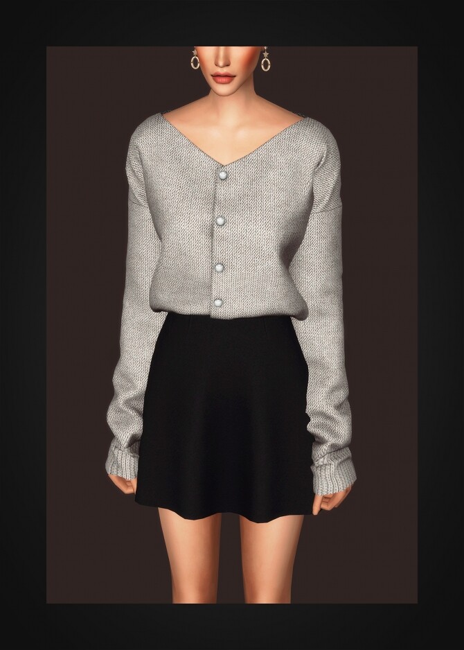 Sims 4 Spring Set: blouse and skirt at Gorilla